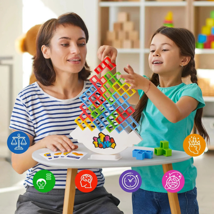 3D Tetris stacking game with 16 blocks | Skill &amp; thinking game for children &amp; adults | Promotes concentration &amp; motor skills