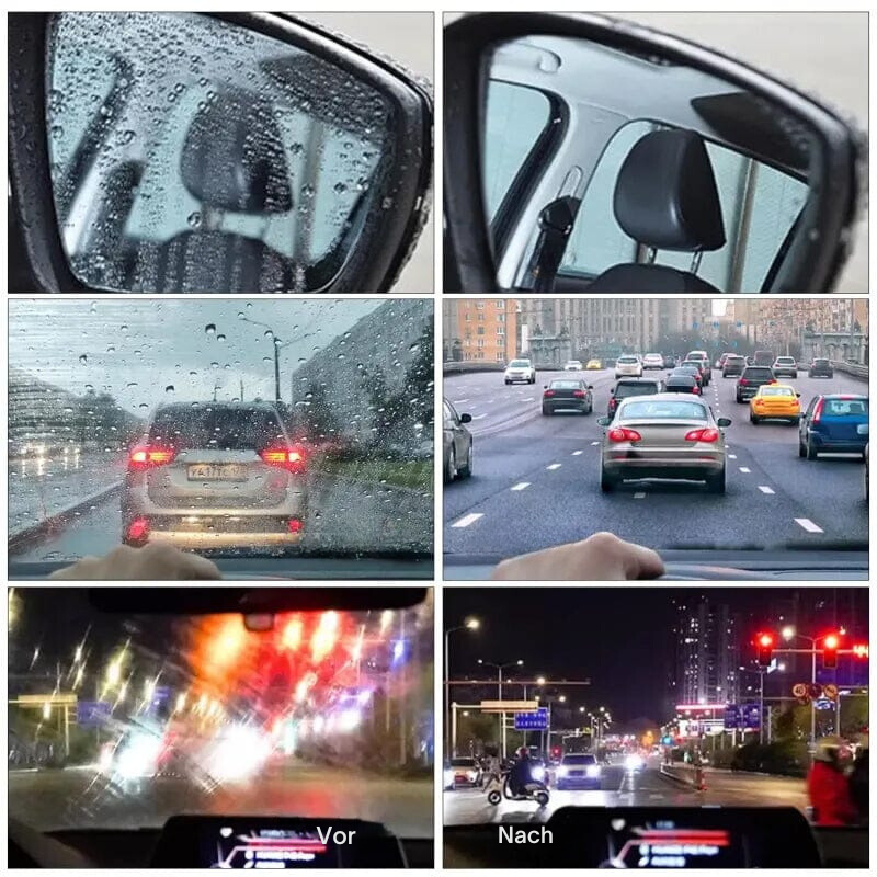 Hydrophobe Glasversiegelung für Auto &amp; Zuhause | Wasserabweisender Klarblick in Minuten | Für Windschutzscheibe, Fenster &amp; Spiegel