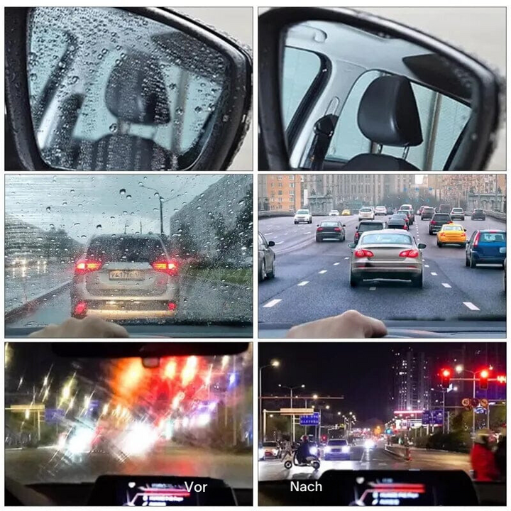 Hydrophobe Glasversiegelung für Auto &amp; Zuhause | Wasserabweisender Klarblick in Minuten | Für Windschutzscheibe, Fenster &amp; Spiegel