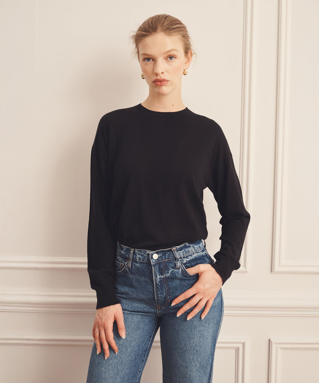 Damen Feinstrickpullover mit Rundhals | Leichter Strickpullover mit geradem Schnitt und weichen Bündchen für Alltag und Übergang