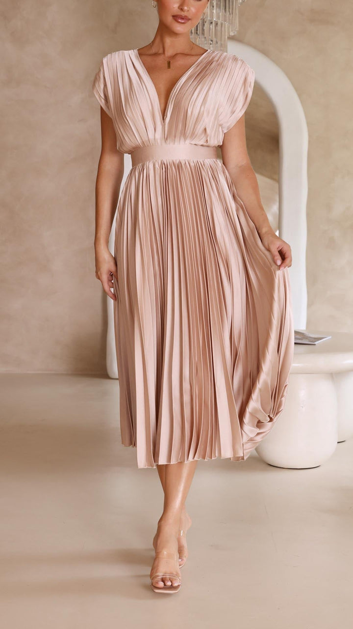 Maria | Elegantes &amp; Raffiniertes Plisseekleid