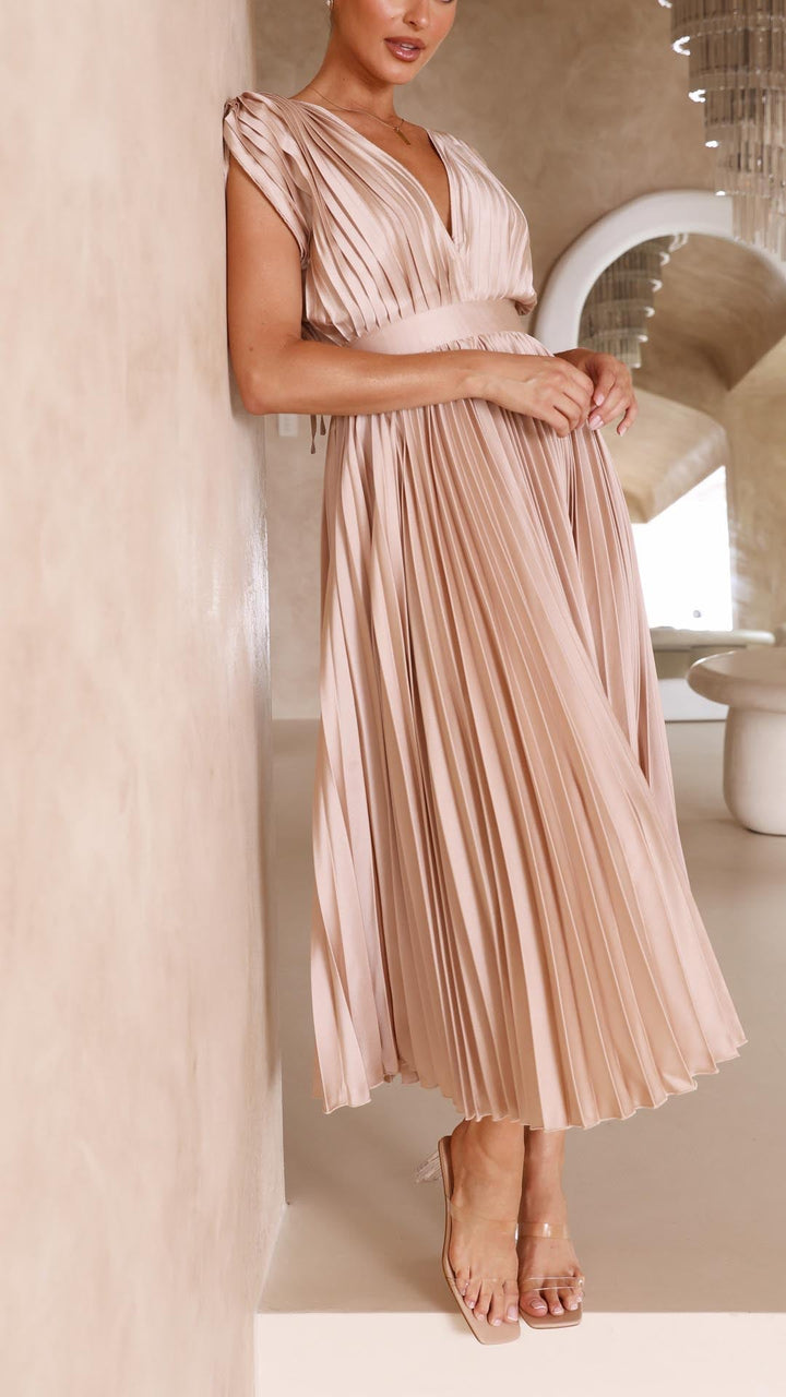 Maria | Elegantes &amp; Raffiniertes Plisseekleid
