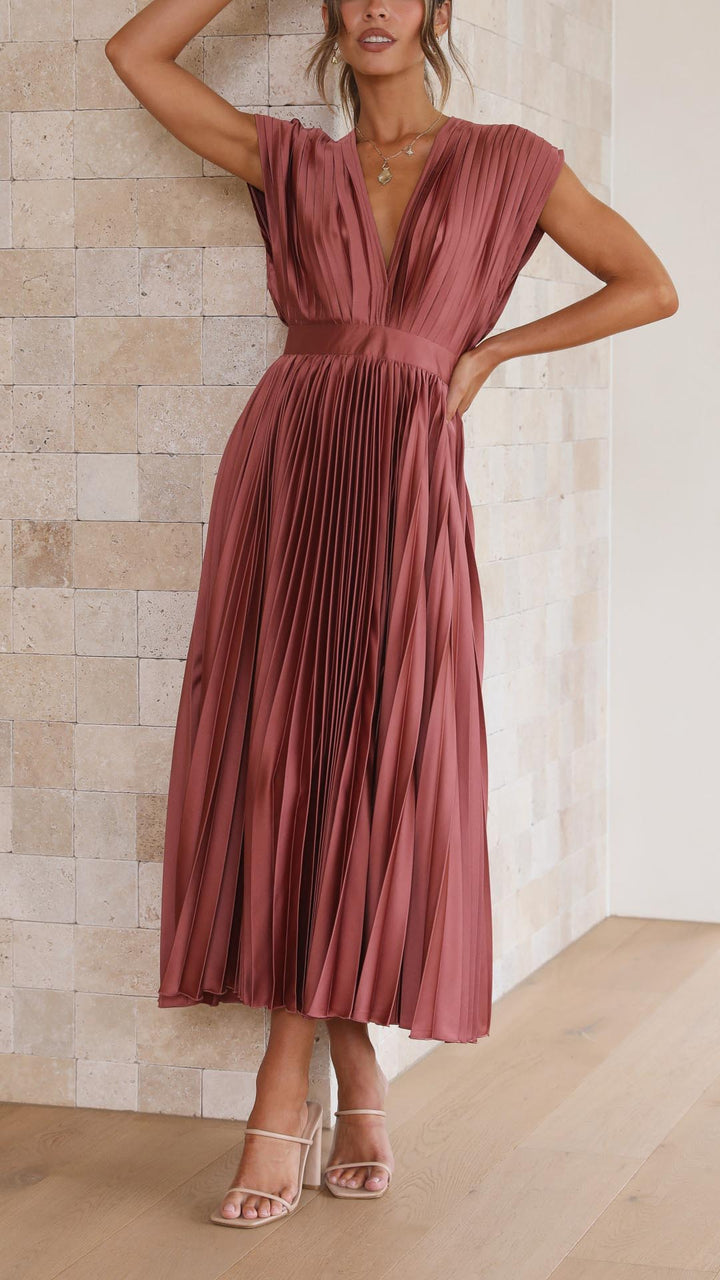 Maria | Elegantes &amp; Raffiniertes Plisseekleid