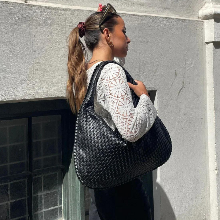 Damen Tote Bag Tragetasche groß &amp; elegant | geräumige Alltagstasche für Laptop &amp; Essentials | stilvolle Schultertasche