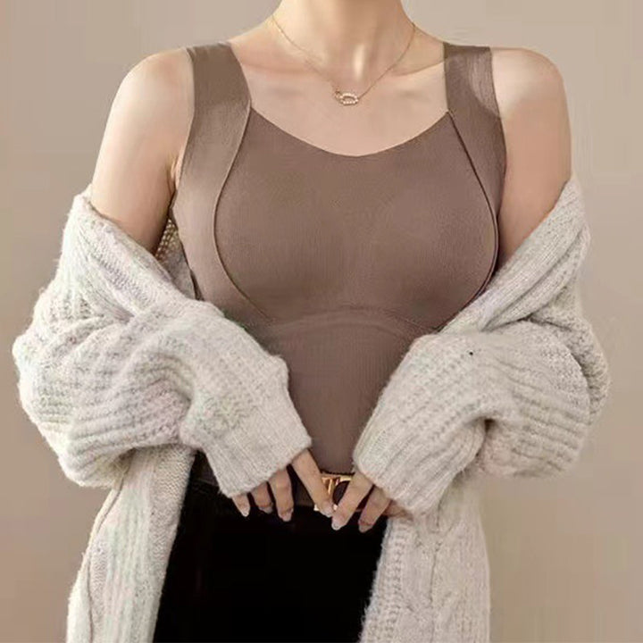 Thermo Tanktop mit integriertem BH formend &amp; nahtlos | warmes Unterzieh-Top Damen | figurformendes Basic für Winter &amp; Alltag