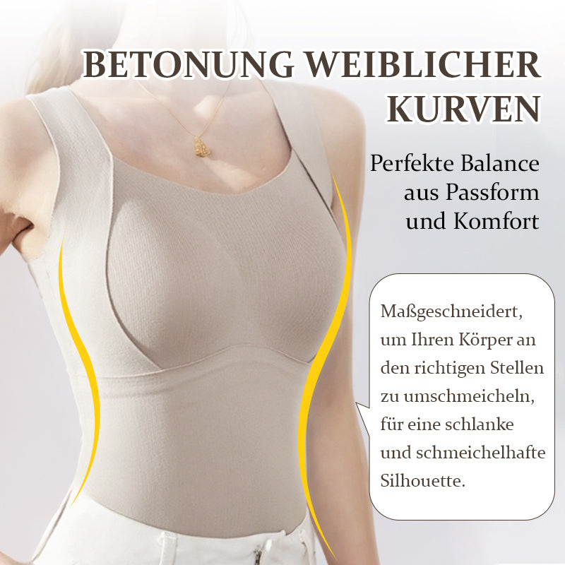 Thermo Tanktop mit integriertem BH formend &amp; nahtlos | warmes Unterzieh-Top Damen | figurformendes Basic für Winter &amp; Alltag