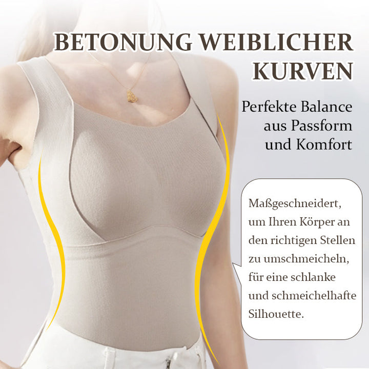 Thermo Tanktop mit integriertem BH formend &amp; nahtlos | warmes Unterzieh-Top Damen | figurformendes Basic für Winter &amp; Alltag