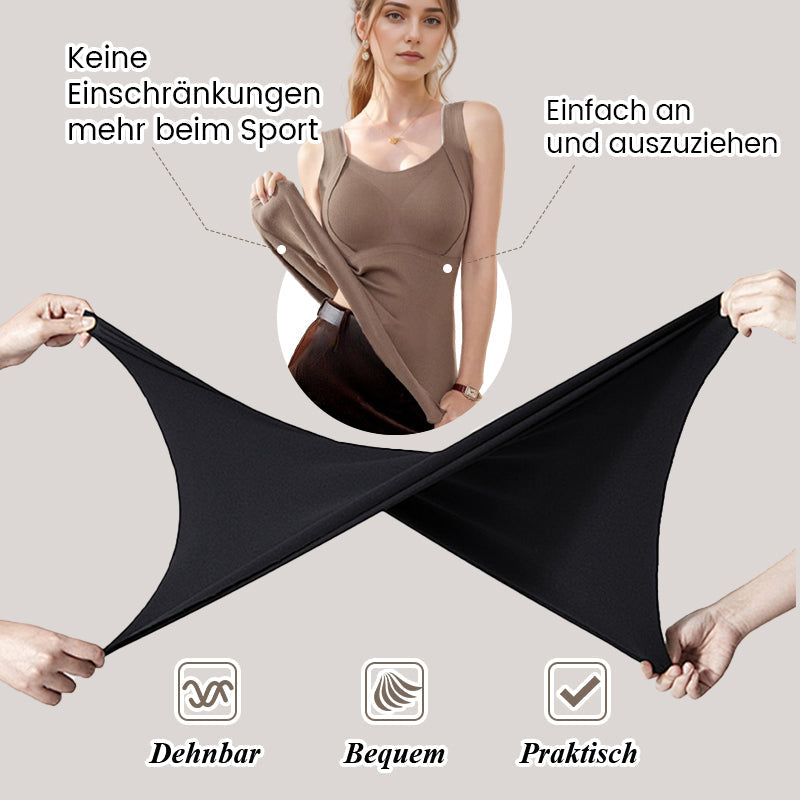 Thermo Tanktop mit integriertem BH formend &amp; nahtlos | warmes Unterzieh-Top Damen | figurformendes Basic für Winter &amp; Alltag