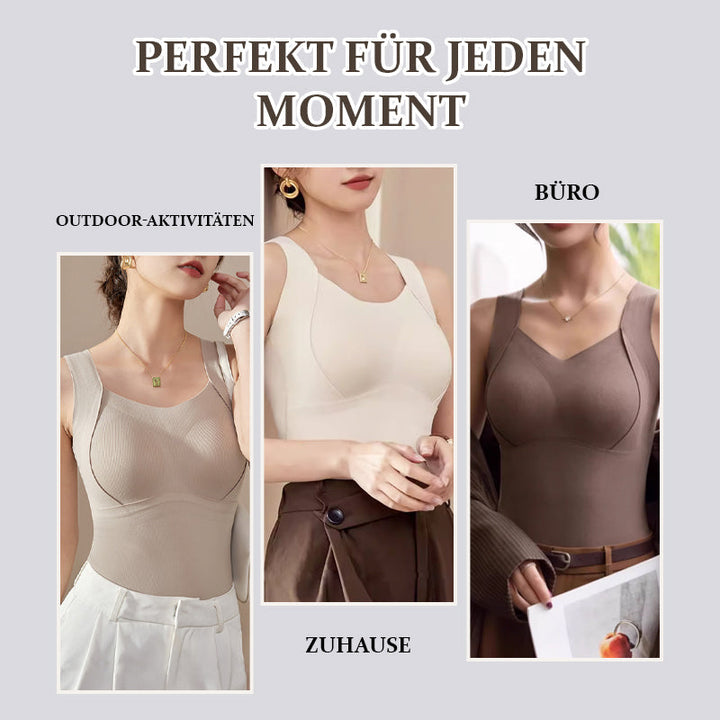 Thermo Tanktop mit integriertem BH formend &amp; nahtlos | warmes Unterzieh-Top Damen | figurformendes Basic für Winter &amp; Alltag