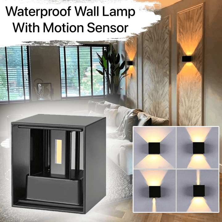 HelleNacht™ Lampada da parete LED premium | Impermeabile IP65 | Sensore di movimento | Luce calda up &amp; down