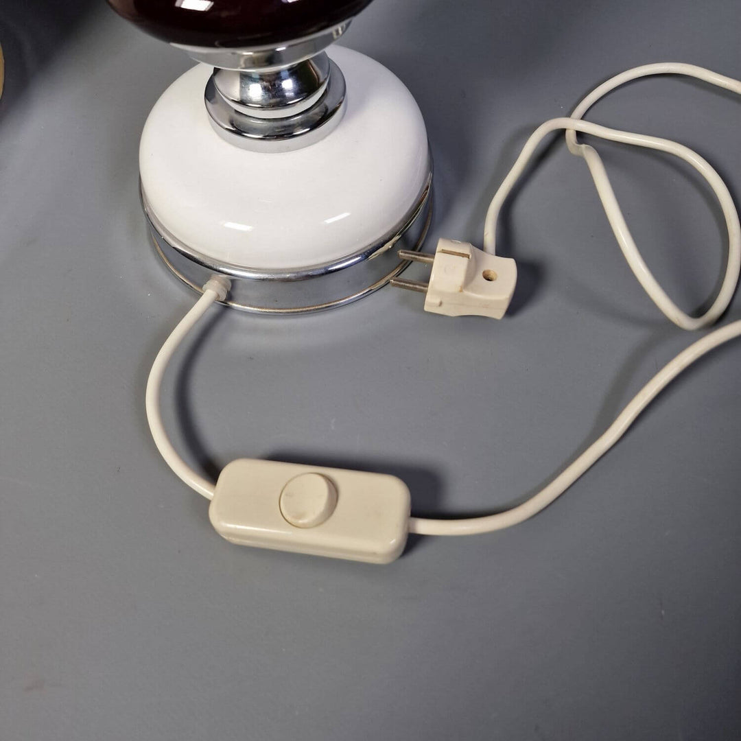 Tischleuchte 70er Jahre | Große Design Tischlampe aus Chrom mit E27-Fassung und 60 cm Gesamthöhe