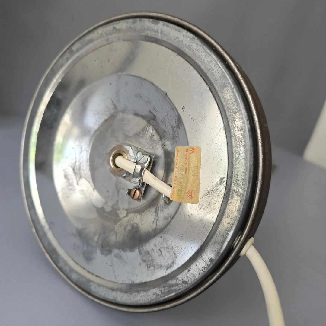 Vintage Schreibtischlampe | Verstellbare Tischleuchte aus Messing und Metall mit E27-Fassung im 70er/80er-Jahre-Stil