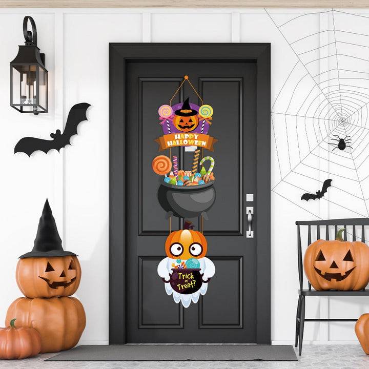 SpookyWelcome™ Doormort Halloween Door Hanger Set - 3/10 pcs.
