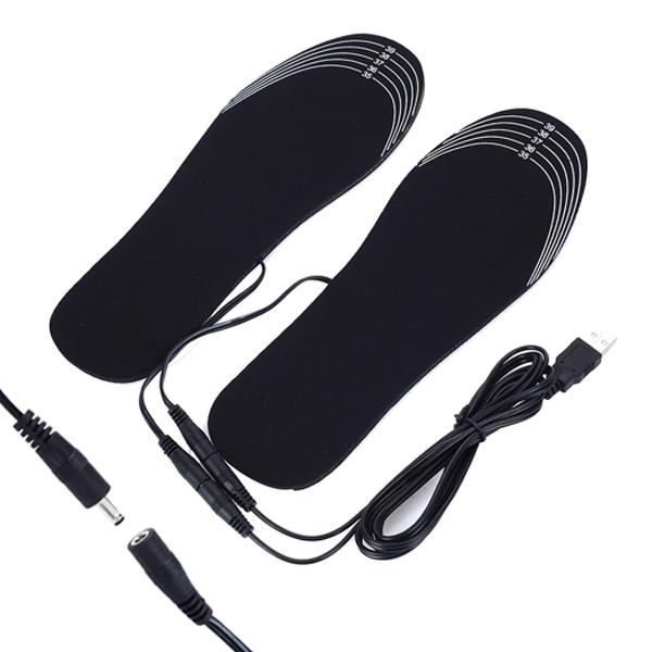 USB beheizte Einlegesohlen 1 Paar | Fußwärmer bis 50 °C für EU 35–44 | Zuschneidbar, 5V USB und per Hand waschbar
