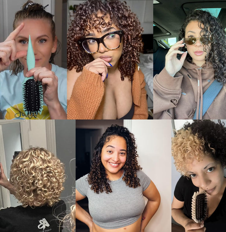Stylingbürste für definierte Locken &amp; Wellen | Vegane „Wildschwein“-Borsten | Präzise Kontrolle, sanft zu Haar | Für Curl-Definition zuhause