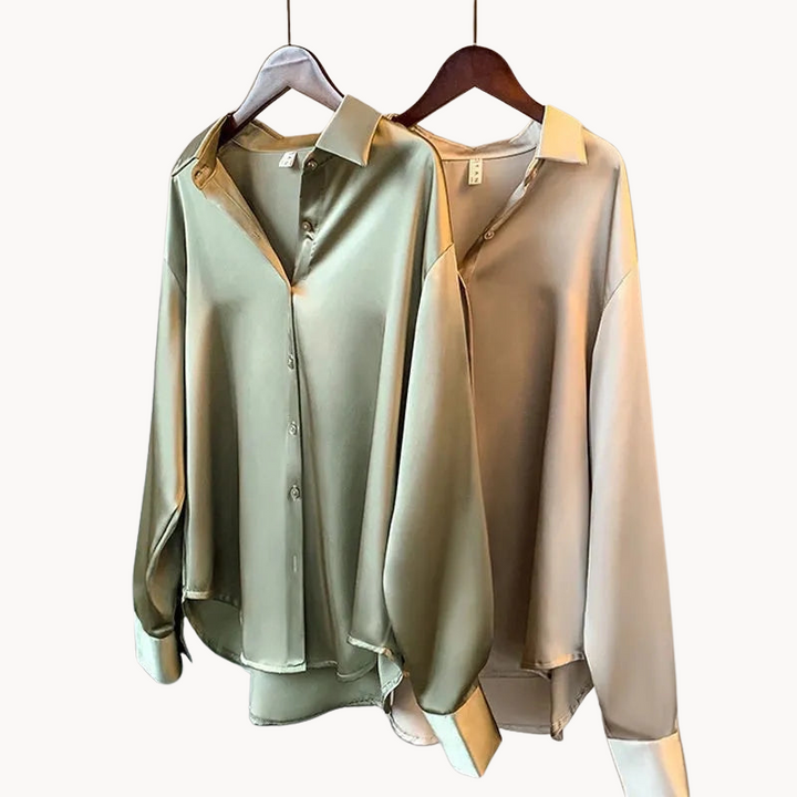 Janette | Chemisier élégant effet satin pour femme