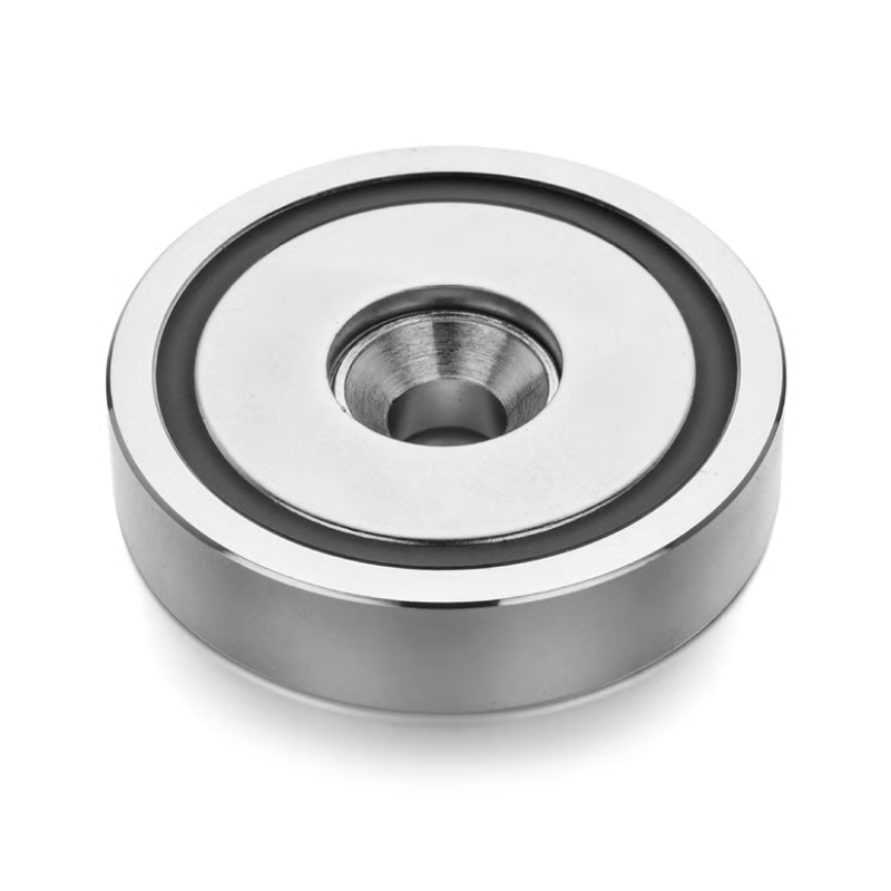 AquaForge halmágnes Neodímium N35 79–260 lbs húzóerővel | 304 rozsdamentes acél + Ni+Cu+Ni bevonat | Rozsdamentes acél szemcsavarral