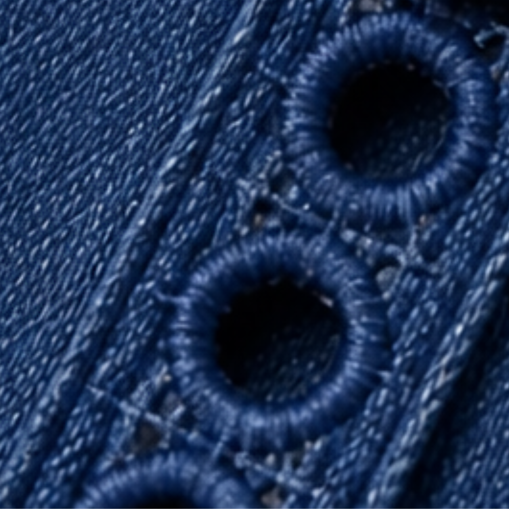Abito midi da donna in lino con ricamo a occhiello | Linea A, leggero e morbido | 70% cotone, 30% lino, abito estivo