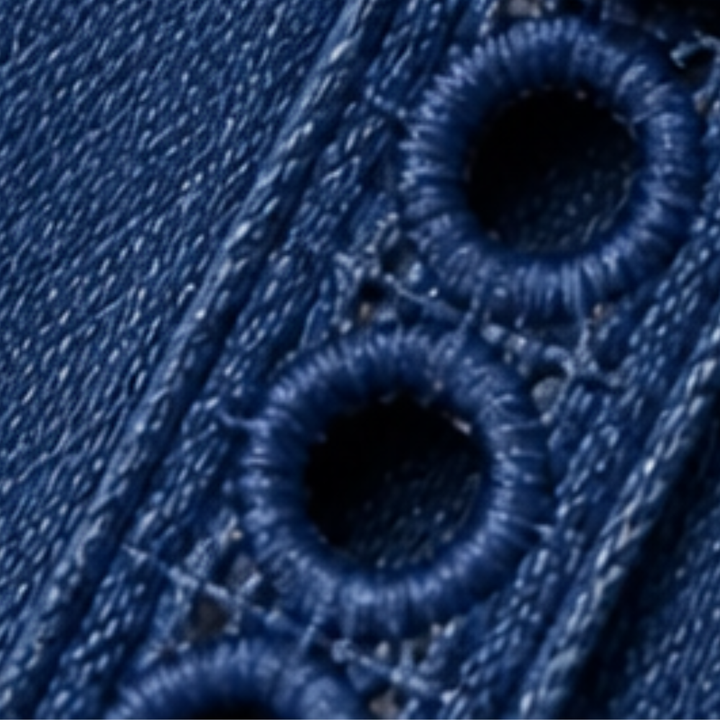 Abito midi da donna in lino con ricamo a occhiello | Linea A, leggero e morbido | 70% cotone, 30% lino, abito estivo