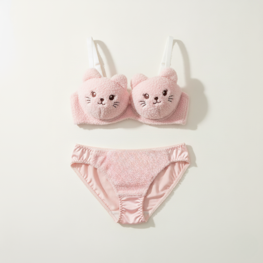 Pehmeä stretch-plush alusvaatesetti naisille | Ei kaaritukea, mukava &amp; imarteleva | Talveen sopiva kodikas ilme | M-XL | 6 mallia