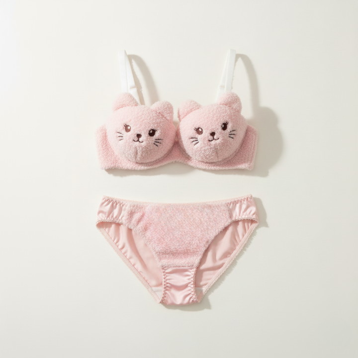 Pehmeä stretch-plush alusvaatesetti naisille | Ei kaaritukea, mukava &amp; imarteleva | Talveen sopiva kodikas ilme | M-XL | 6 mallia