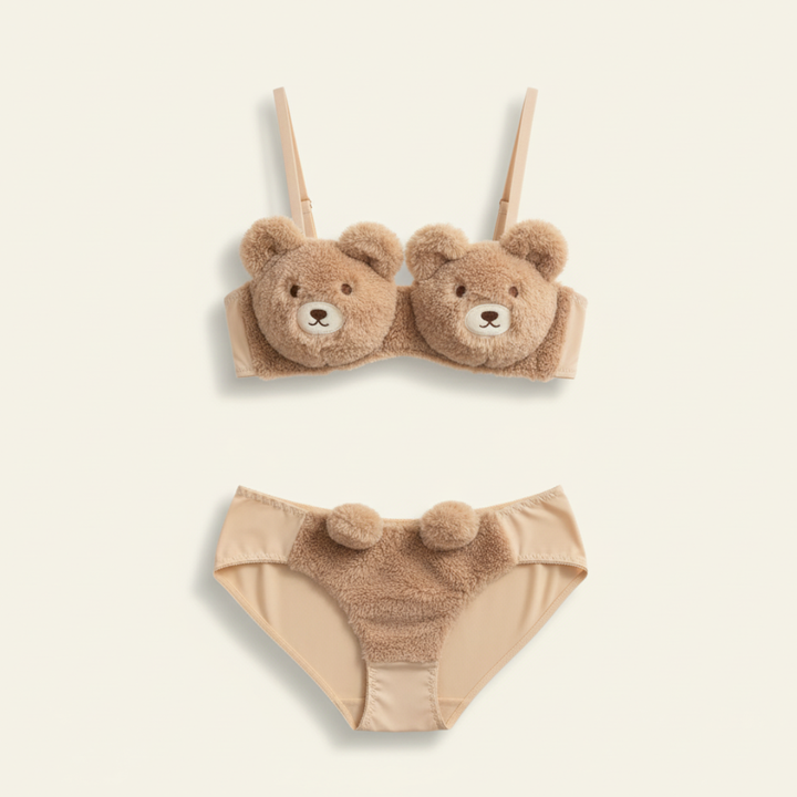 Pehmeä stretch-plush alusvaatesetti naisille | Ei kaaritukea, mukava &amp; imarteleva | Talveen sopiva kodikas ilme | M-XL | 6 mallia
