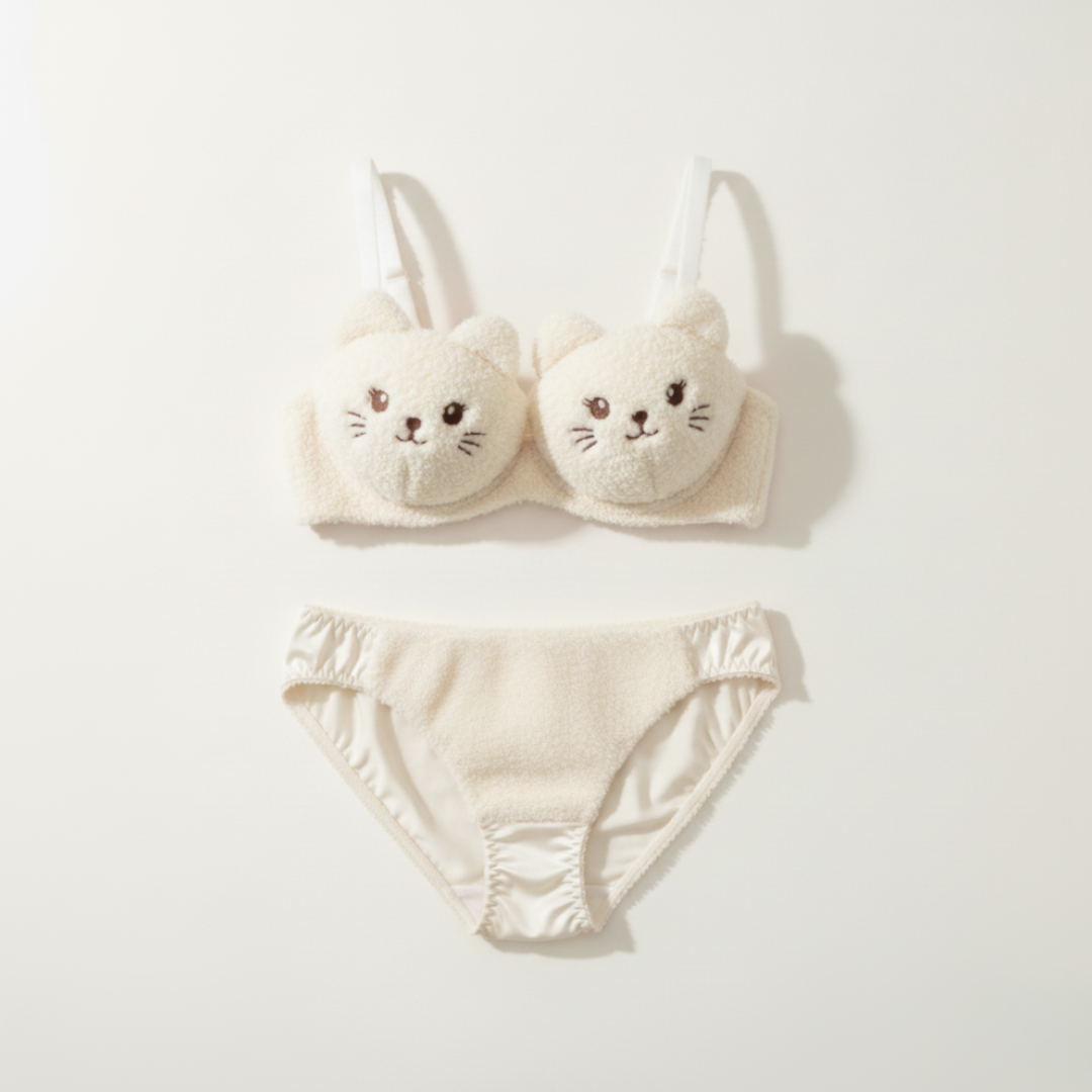 Pehmeä stretch-plush alusvaatesetti naisille | Ei kaaritukea, mukava &amp; imarteleva | Talveen sopiva kodikas ilme | M-XL | 6 mallia