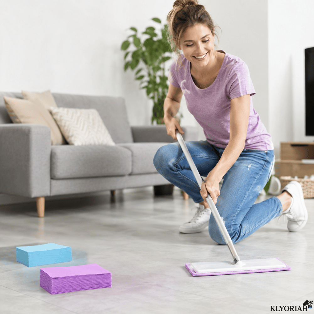 Bodenreiniger Reinigungstücher 100 Stück wasserlöslich | Für Holz, Fliesen &amp; Marmor | Schnell löslich mit Frischeduft