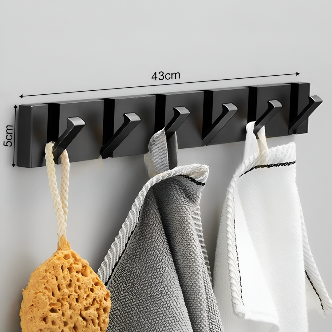 Klappbarer Wandhaken aus Edelstahl | Selbstklebender Handtuch- &amp; Kleiderhaken | Platzsparendes Faltdesign | Für Bad, Küche &amp; Flur
