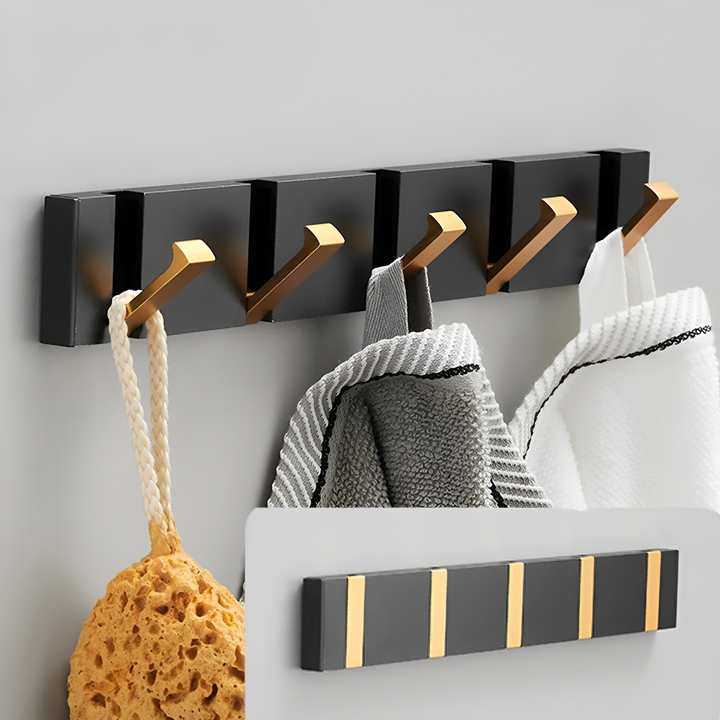 Klappbarer Wandhaken aus Edelstahl | Selbstklebender Handtuch- &amp; Kleiderhaken | Platzsparendes Faltdesign | Für Bad, Küche &amp; Flur