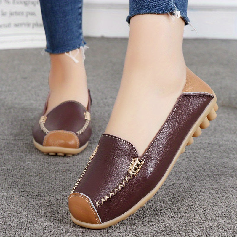 UrbanSleek™ – Mocassins élégants pour femme avec contraste de couleurs &amp; semelle confortable