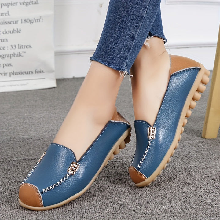 UrbanSleek™ – Mocassins élégants pour femme avec contraste de couleurs &amp; semelle confortable