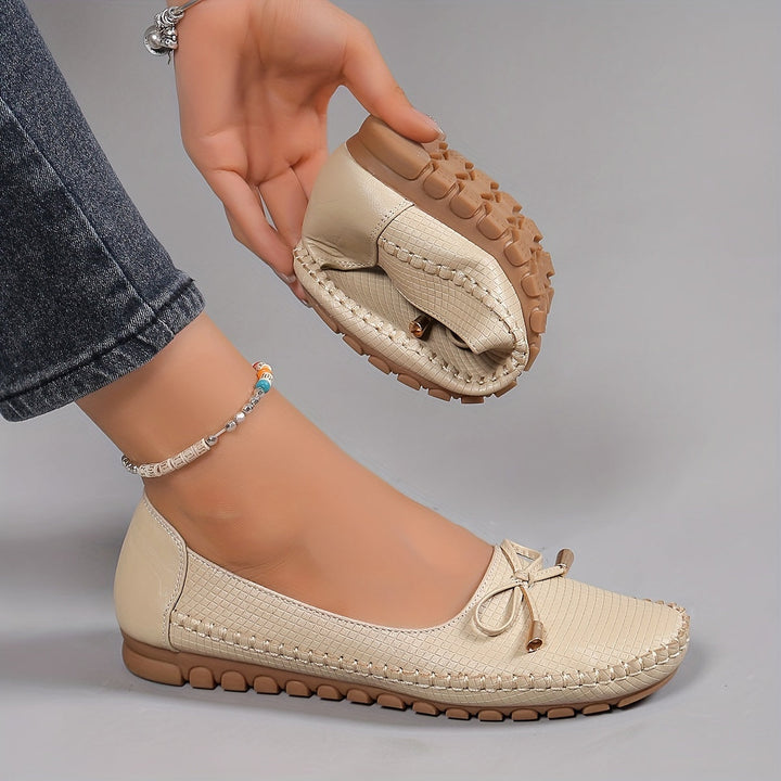 Velurette™ – Elegante Damen Loafer mit Schleifen-Design