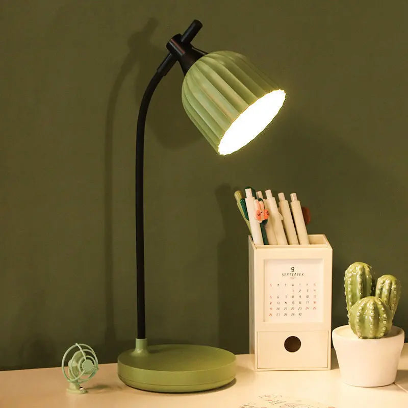 LED Schreibtischlampe | Dimmbare Tischleuchte mit verstellbarem Arm für Arbeitsplatz und Nachttisch