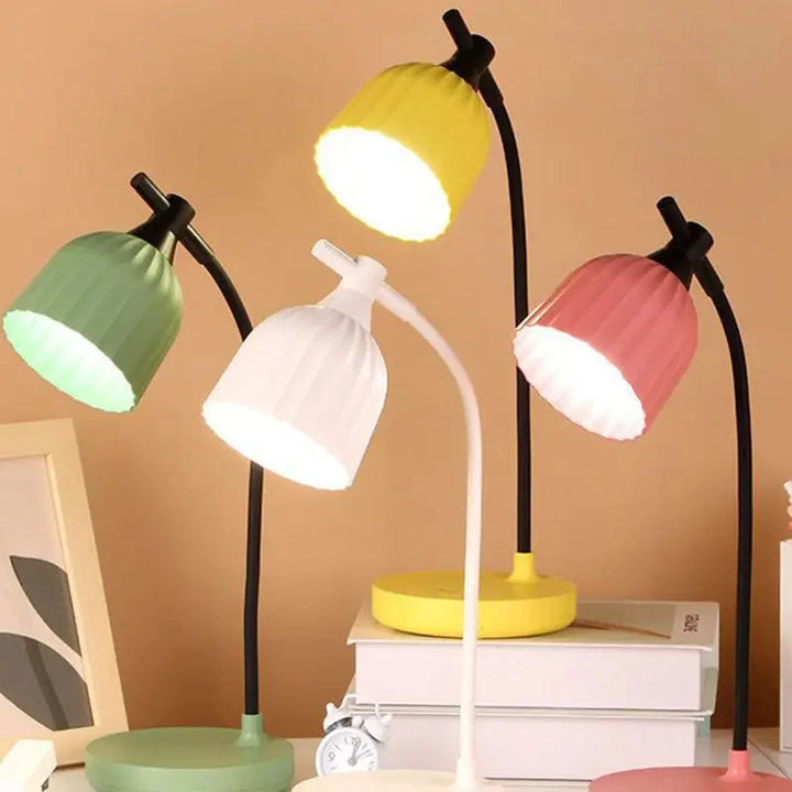 LED Schreibtischlampe | Dimmbare Tischleuchte mit verstellbarem Arm für Arbeitsplatz und Nachttisch
