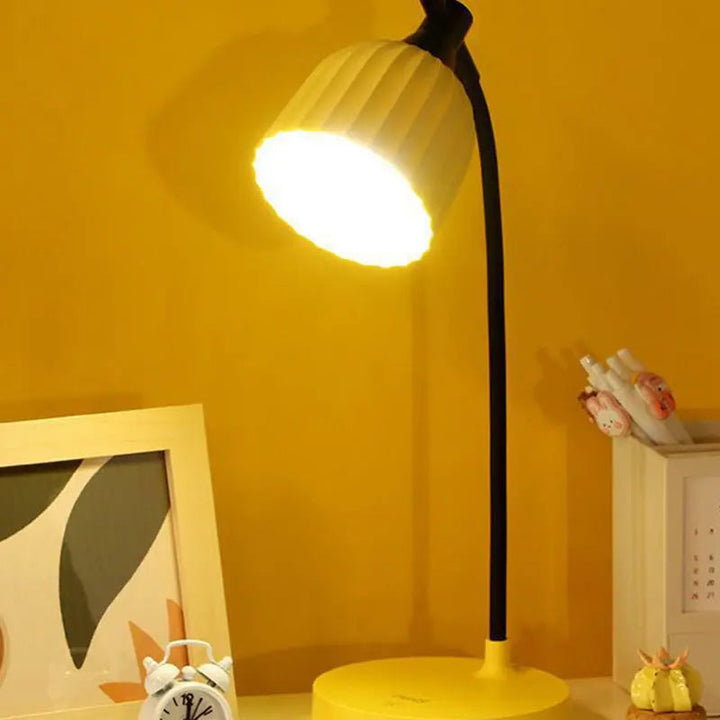 LED Schreibtischlampe | Dimmbare Tischleuchte mit verstellbarem Arm für Arbeitsplatz und Nachttisch