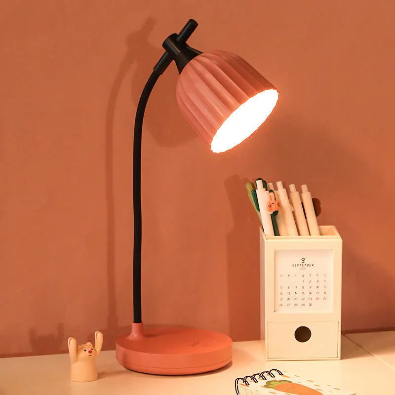 LED Schreibtischlampe | Dimmbare Tischleuchte mit verstellbarem Arm für Arbeitsplatz und Nachttisch