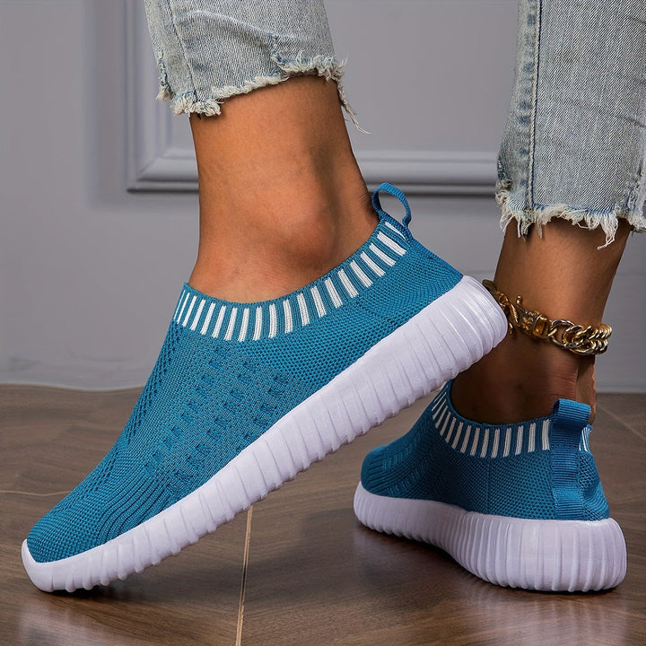 Damen Slip-On Sneaker aus Mesh | Atmungsaktiv, rutschfest &amp; flexibel für Alltag | VitaFlex Komfortschuhe