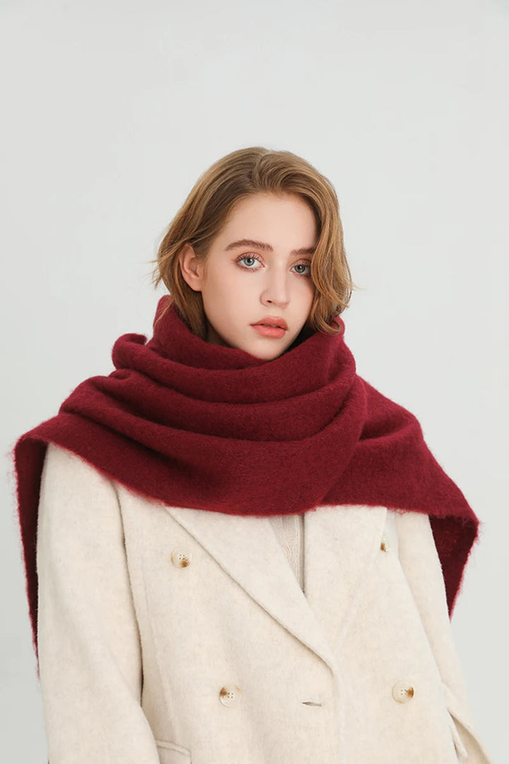 Damen Winterschal 240 × 38 cm | Warmer Schal aus weichem Kaschmirimitat mit Quasten für Herbst und Winter | Ca. 300 g