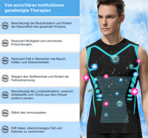 Kompressionsweste Herren | Formend für Brust &amp; Bauch, nahtlos und atmungsaktiv unter Kleidung