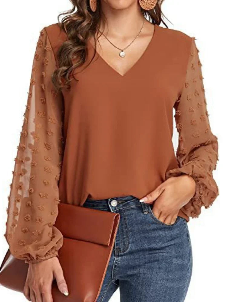 Lena | Bluse mit V-Ausschnitt für Frauen
