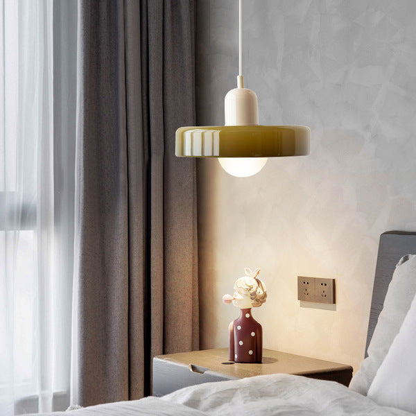 Pendant lamp made of metal &amp; glass with stained glass look | Ø25/Ø35 cm, G9 socket | Adjustable suspension | Crystal look