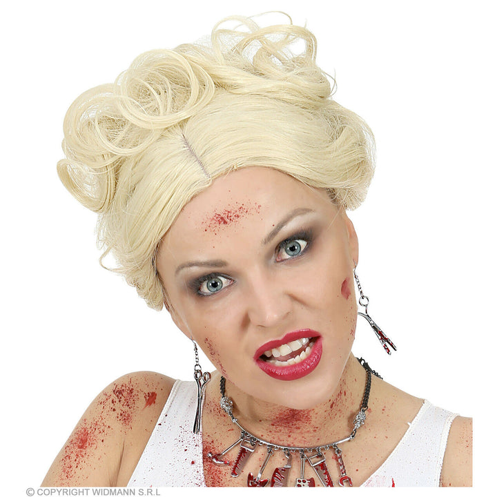 Blutige Scheren Ohrringe Halloween | Silberfarbener Horror-Ohrschmuck mit Blutspritzern für Krankenschwester- und Zombie-Kostüme