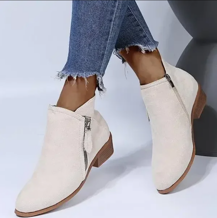 Damen Stiefel orthopädisch | Dolores | Kunstleder mit Fußunterstützung | Warmes Futter &amp; rutschfeste Sohle | Herbst &amp; Winter