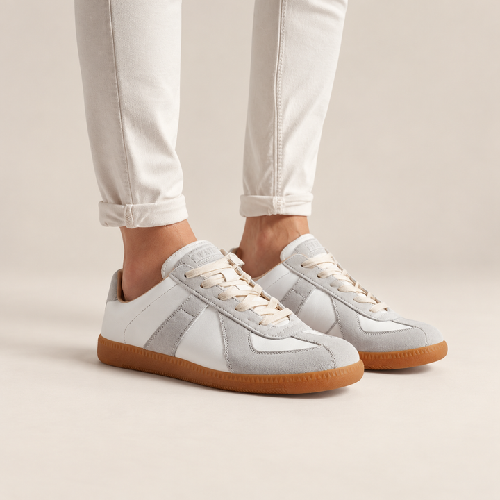 Herren Sneaker | Klassische Low-Top-Schuhe im Retro-Stil mit gepolsterter Innensohle und rutschfester Laufsohle für den Alltag