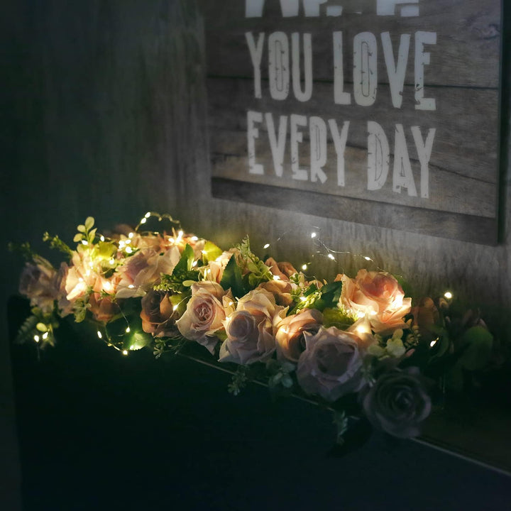 Vaso per fiori sospeso in acrilico trasparente con griglia a fori | Scegli 12/16/22 steli | Opzionale con luce LED | Decorazione da tavolo