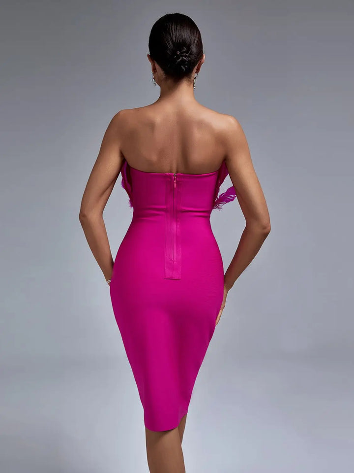 Vestito Feather Bandage per donne eleganti