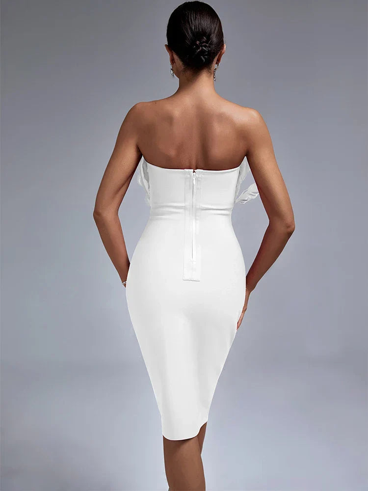 Vestito Feather Bandage per donne eleganti