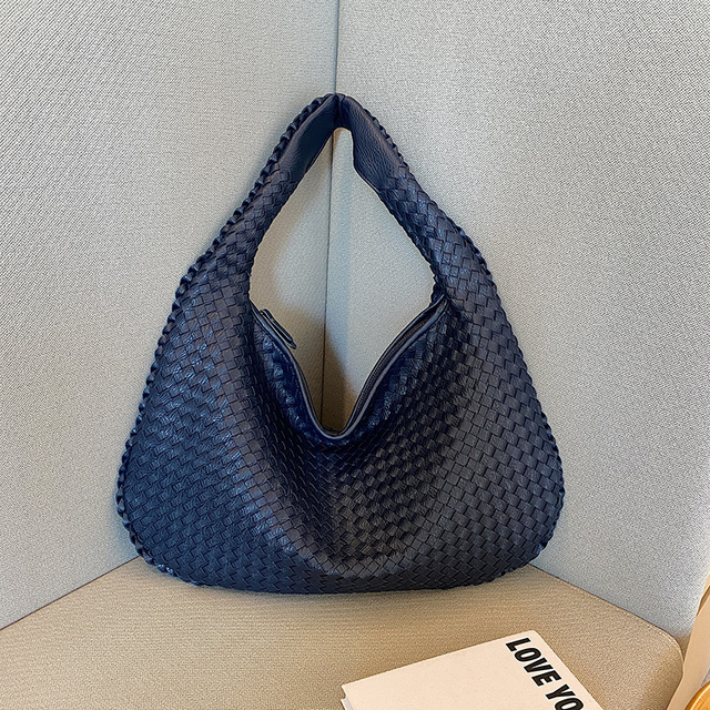 Damen Tragetasche | Geflochtene Handtasche aus veganem Leder mit großem Hauptfach