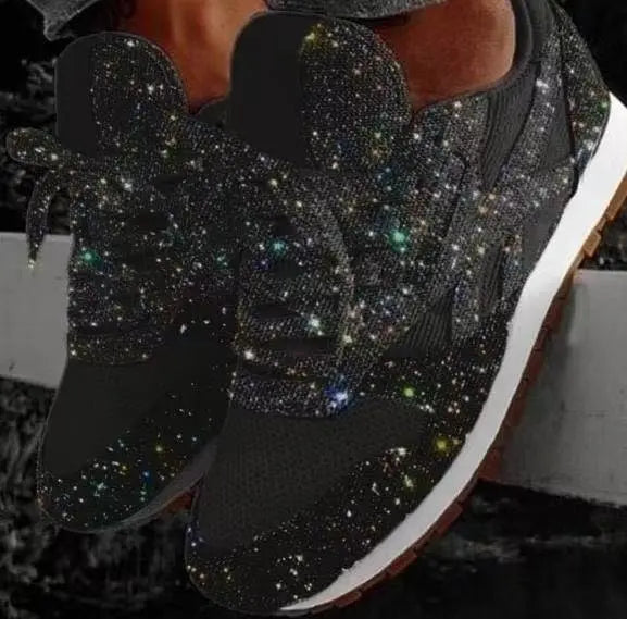 Sneaker glitterate da donna con paillettes | Mesh leggero, soletta interna EVA comoda | Look casual per tutti i giorni e eventi